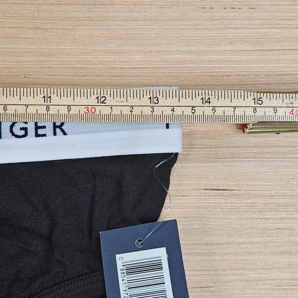 Tommy Hilfiger Briefs Mens M Black Logo Waistband Cotton Underwear NEW